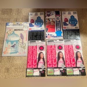 NEW..IRON-ON.   never used Iron-On letters (you get it all)